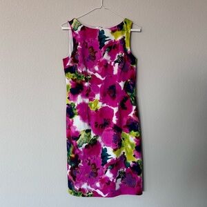 Ann Taylor Sz 4 floral abstract dress